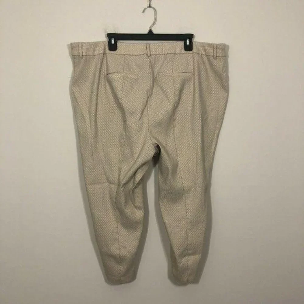 Cato Size 28W Tan White Square Pull On Classic Pants - Picture 4 of 4